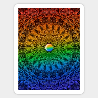 Colourful Detailed Mandala Pride Month Sticker